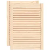 vidaXL Kastdeuren met lamellen 2 st 69x49,4 cm massief grenenhout