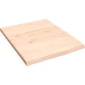 vidaXL Wastafelblad 40x50x2 cm onbehandeld massief hout