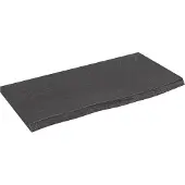 vidaXL Wastafelblad 60x30x2 cm behandeld massief hout donkerbruin