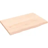 vidaXL Wastafelblad 60x40x2 cm onbehandeld massief hout