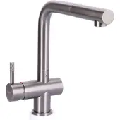 Stahl Keukenkraan Gun Metal massief RVS met uitloop