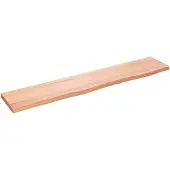 vidaXL Wandschap 100x20x2 cm behandeld massief eikenhout lichtbruin