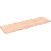 vidaXL Wastafelblad 100x30x2 cm onbehandeld massief hout