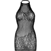 Leg avenue kanten mini jurk met strass zwart female