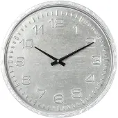 Clayre & Eef Grijze Wandklok Ø 39*5 cm / 1*AA 6KL0567