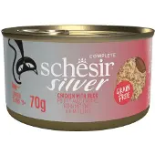 Schesir 12x Silver Cat Bouillon Kip & Eend 70 Gr