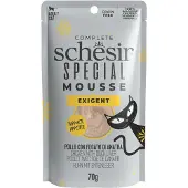 Schesir 12x Special Cat Mousse Exigent Kip & Eendenlever 70 Gr