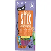 Schesir 12x Kattensnack Stix Variatie-Pack 6 x 15 gr