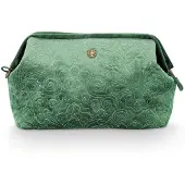 Pip studio Toilettas Velvet Quiltey Cosmetic Purse Extra Large Green