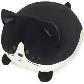 Balvi kattenkussen Kitty zwart met wit - Wit-Zwart / 30 x 33 x 20 cm / Polyester
