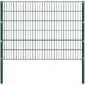 vidaXL Schuttingpaneel met palen ijzer 176,5x120 cm groen