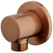 Wiesbaden Wandaansluitbocht rond 1/2" geborsteld brons koper