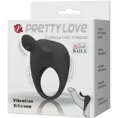 Pretty Love PRETTY MALE | Vibrating Silicone Cock Ring With Tongue | Sex Toys voor Couple | Sex Toys voor Mannen | Best Seller