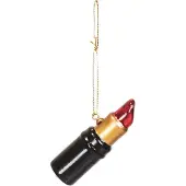 Housevitamin Lippenstift Kerstballen - Set van 2 - Glas- 9x3x3cm