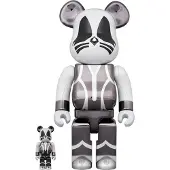 MEDICOM TOY 400% & 100% Bearbrick set - KISS Catman (Chrome ed.)