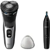 Philips Shaver Series 3000 S3143/02 – Nat & droog - Scheerapparaat voor mannen - met neustrimmer – Helderzilver