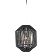 Present Time Ibiza hanglamp 1-lichts zwart jute