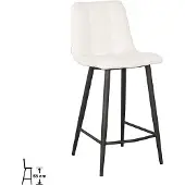 Label51 Barkruk Jelt - Ivory - Boucle - Zithoogte 65 (Wit, 45x107x48cm)
