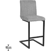 Label51 - Barstoel Milo - Zinc - 53x41x100cm - Set van 2