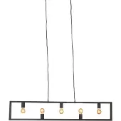 Label51 Quadrato hanglamp 5-lichts zwart