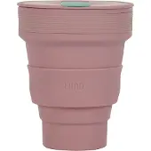Lund London | Opvouwbare Beker | Koffiebeker To-Go | Silicone | 350 ML | Roze