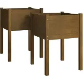 vidaXL Plantenbaken 2 st 50x50x70 cm massief grenenhout honingbruin