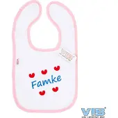 Vib - Slabbetje Luxe velours - Fries - Famke - Babykleertjes - Slabbetjes - zwangerschap aankondiging - baby aankondiging