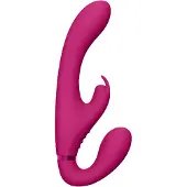 VIVE Suki - opzetbare vibrator zonder harnas - siliconen - roze