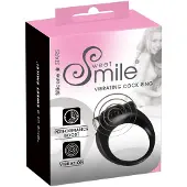 Sweet Smile SMILE - vibrerende penisring - zwart