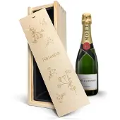Moet Et Chandon Champagne in gegraveerde kist - Moët & Chandon (750ml)