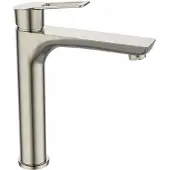 Sanimar Wastafelkraan braga verhoogd geborsteld inox