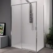 Lacus Douchecabine torcello aluminium helder glas chroom