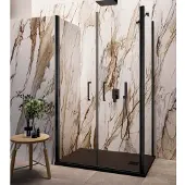 Lacus Zijwand giglio evo 80x200 cm aluminium profiel mat zwart
