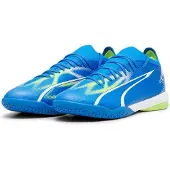 Puma Ultra Match Zaalvoetbalschoenen (IN) Blauw Wit Felgroen