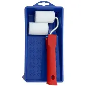 Veba Lakroller schilderset 5 cm extra fijn met verfbak en beugel - Verfrollers