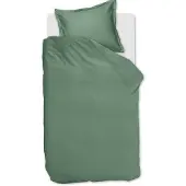 Ambiante Satin Uni dekbedovertrek - Eenpersoons - 140x200/220 - Groen