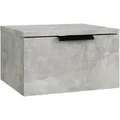 vidaXL Nachtkastje wandgemonteerd 34x30x20 cm betongrijs