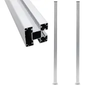 vidaXL Schuttingpalen 2 st 185 cm aluminium