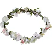 Juleeze Haarband Meisje Wit Synthetisch Bloemen