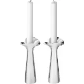 Georg Jensen Bloom Botanica kandelaars 2-pack Roestvrij staal