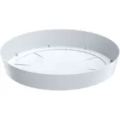 Prosperplast Opvangschaal/onderschaal voor bloempot/plantenpot - wit - rond - Dia 27 cm