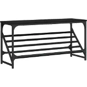vidaXL Schoenenrek 90x30x45 cm bewerkt hout zwart