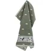 Bunzlau Castle Sheep theedoek 65x65 Dark Green