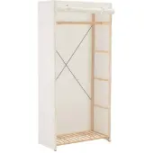 vidaXL Kledingkast 79x40x170 cm stof wit