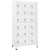 vidaXL Lockerkast met 18 vakken 90x40x180 cm metaal
