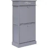 vidaXL Schoenenkast 50x28x98 cm paulowniahout grijs