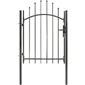 vidaXL Tuinpoort Woerden staal 1x1,25 m zwart