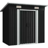 vidaXL Tuinschuur staal antraciet
