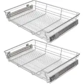 vidaXL Draadmanden uittrekbaar 2 st 800 mm zilverkleurig