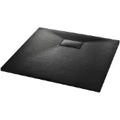 vidaXL Douchebak 90x80 cm SMC zwart